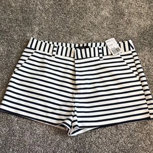 NWT - F21 Navy/Ivory Striped Chino Shirts - L